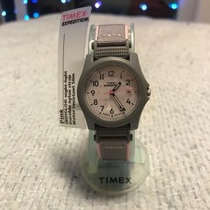 Timex expedition pink/gray watch
